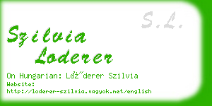 szilvia loderer business card